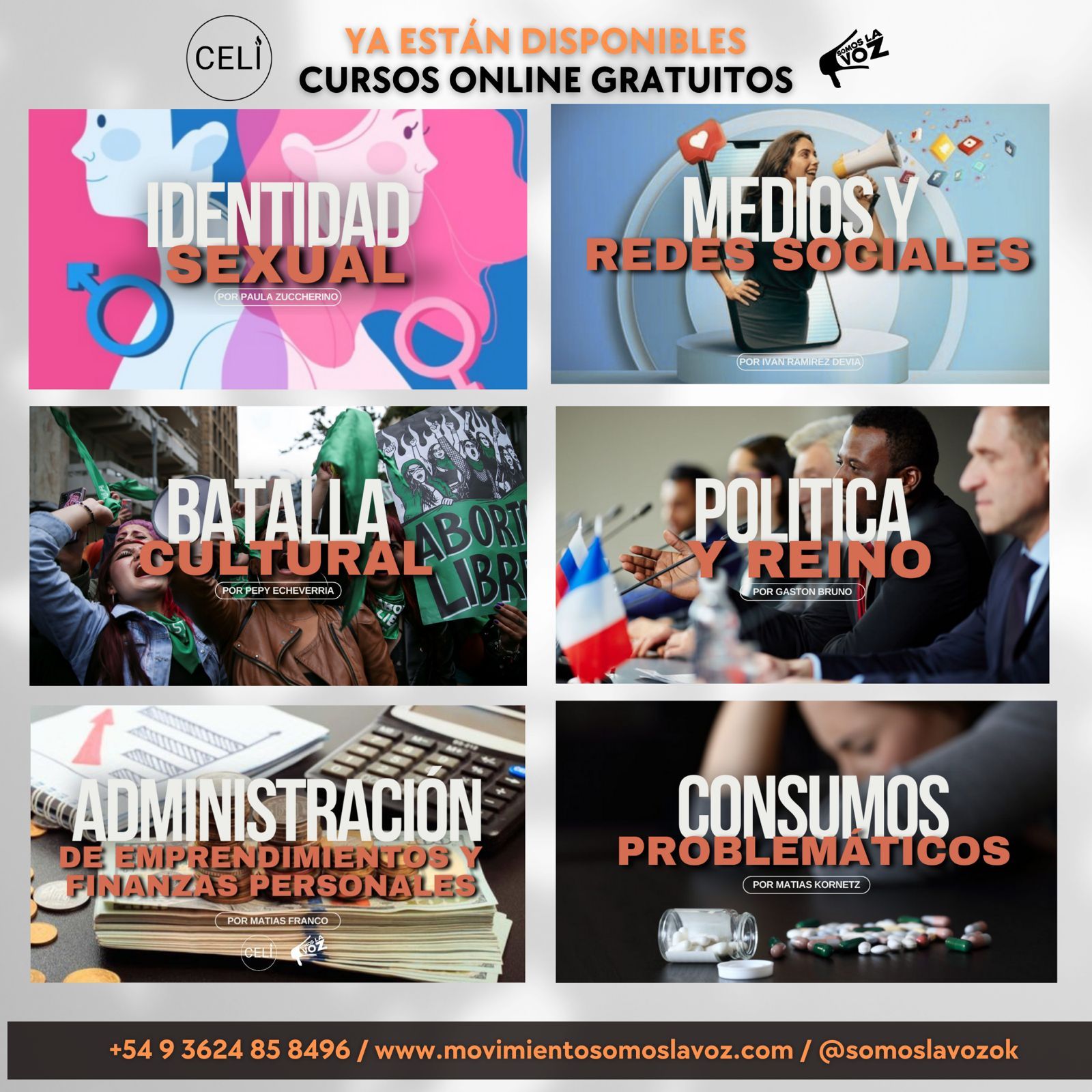 ¡Ingresa, inscribiste gratis!  CELI el Centro de Entrenamiento para Líderes de influencia de Somos La Voz